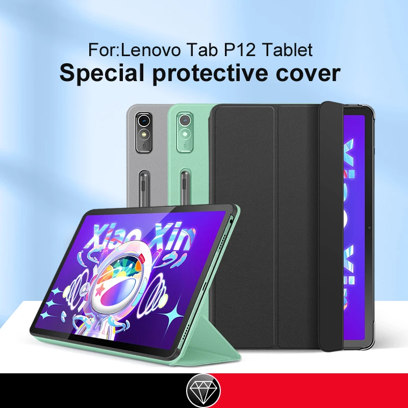 Tablet protective case for Lenovo Tab P12 tablet 12.7inches foldable protective case no magnetic attraction