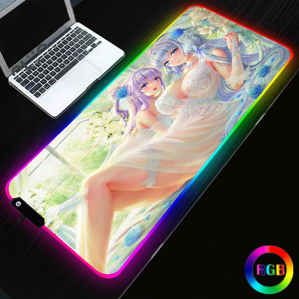 

Sexy Girl Big Tits Big Ass Busty RGB Gaming Mouse Pad with Backlight Mat LED Keyboard Mat Rubber Non-slip Thickening Tablemat