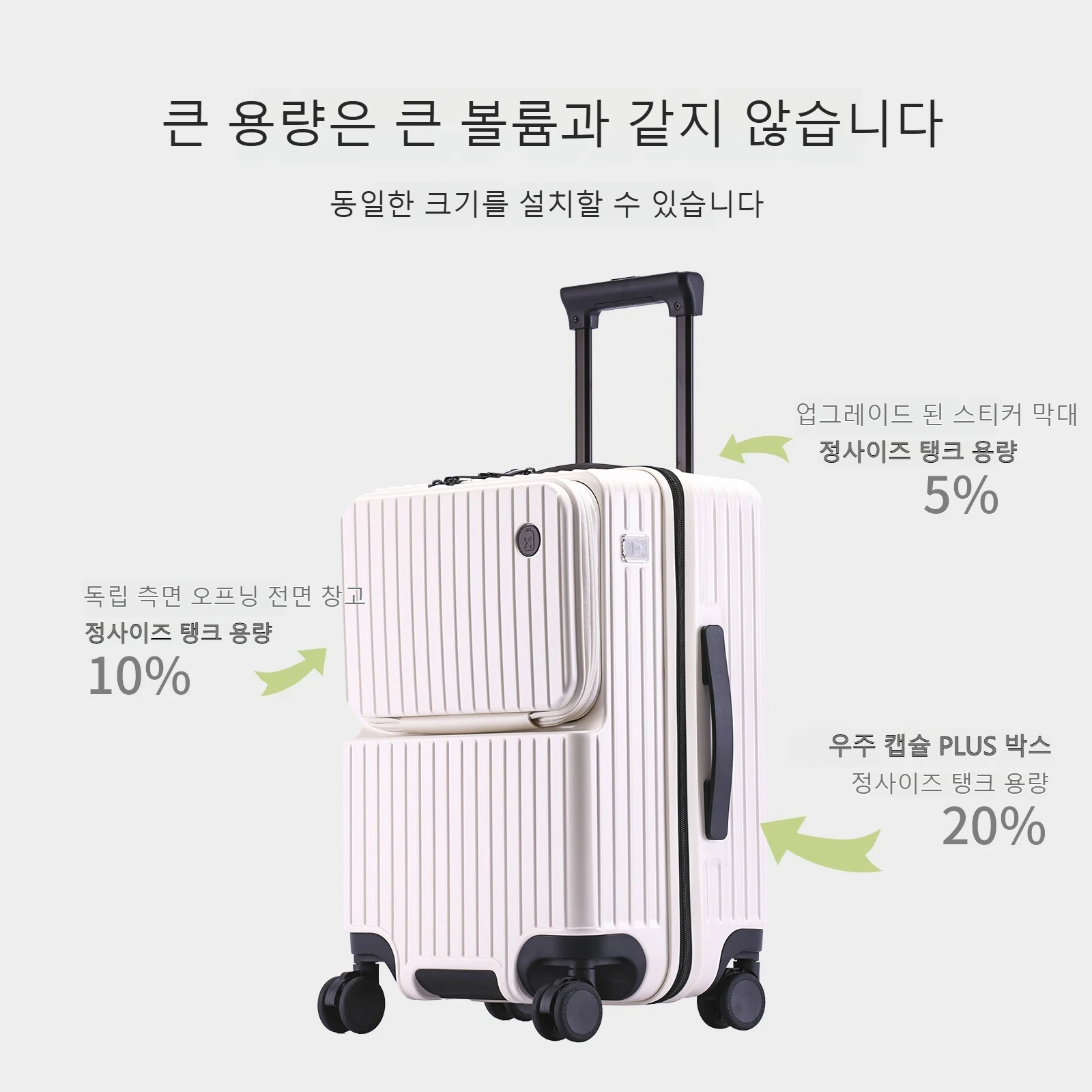 حقيبة سفر متعددة الوظائف بجيب أمامي مع حامل أكواب + قفل جمركي + USB + حقيبة سفر منفصلة رطبة وجافة مناسبة للإجازات ورحلات العمل والسفر المدرسي وإطالة الهدايا #3