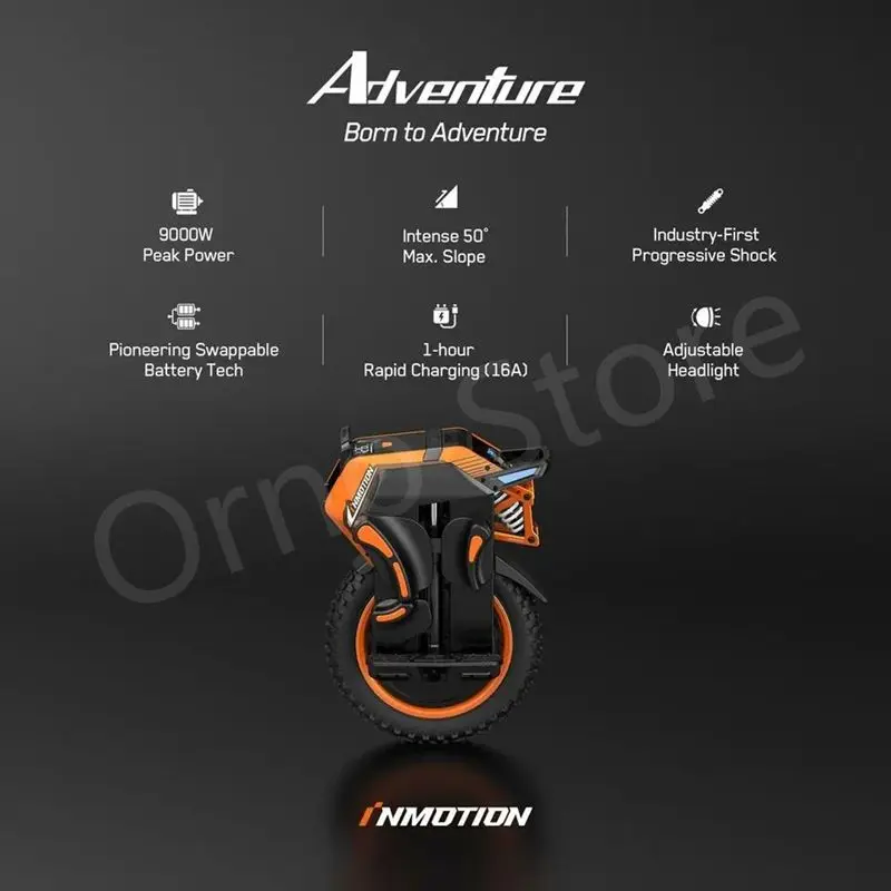 EU Stock INMOTION V14 Electric Unicycle 134V 2400Wh 4000W Motor Adventure V14-50S 70KM/H Speed 120KM Range EUC Smart Monocycle