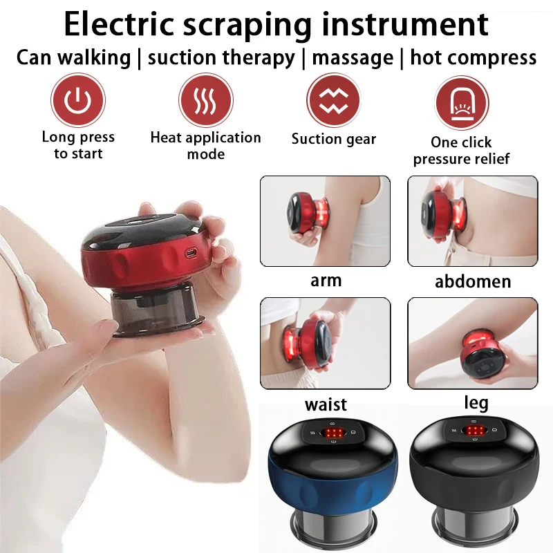 

Интеллектуальный 6-скоростной электрический массажер для вытяжения и разминания, с функцией нагрева, для точечного воздействия на меридианы, с функцией горячего компресса и вакуумного массажа.