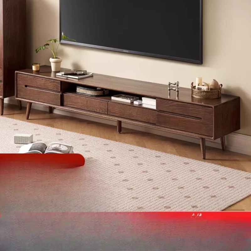 

Solid wood TV cabinet, Nordic oak home floor cabinet