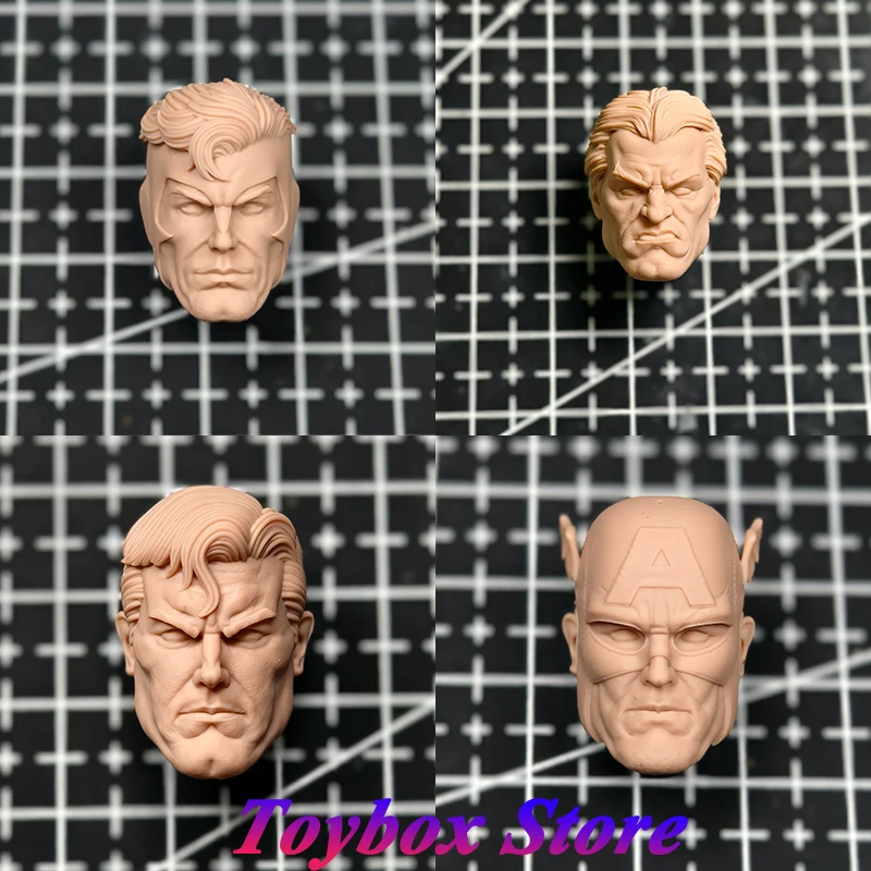 Alexross Version 1/12 Superman X-man Captain American Punisher Wonder Woman Super Hero Unpainted Head Sculpt For 6