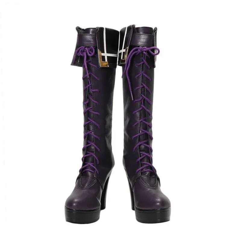 

RealCos Selen Tatsuki Cosplay Shoes Vtuber Cosplay Prop High Heel PU Leather Shoes Halloween Carnival Boots Custom Made