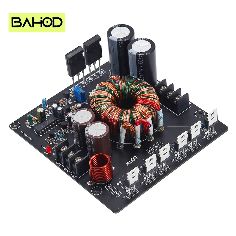 12VDC boost to +/-40VDC 500w power supply for car amplifier LM3886 TDA7294 TDA7293 +/-20-32VDC output Voltage adjusted 30%