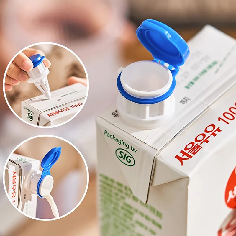 

- Boxed Milk Sealing Lid Fresh Keeping Sealer Lid Plastic Helper Food Saver Travel Kitchen Gadgets Seal Milk Drink Storage Lid -