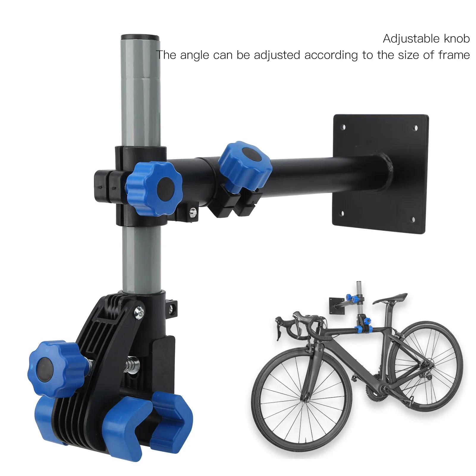 25KG Bike Repair Stand 41x36cm Wall Mount Rack Height Adjustable Clamp Maintenance Workstand Bike Wall Mount Rack