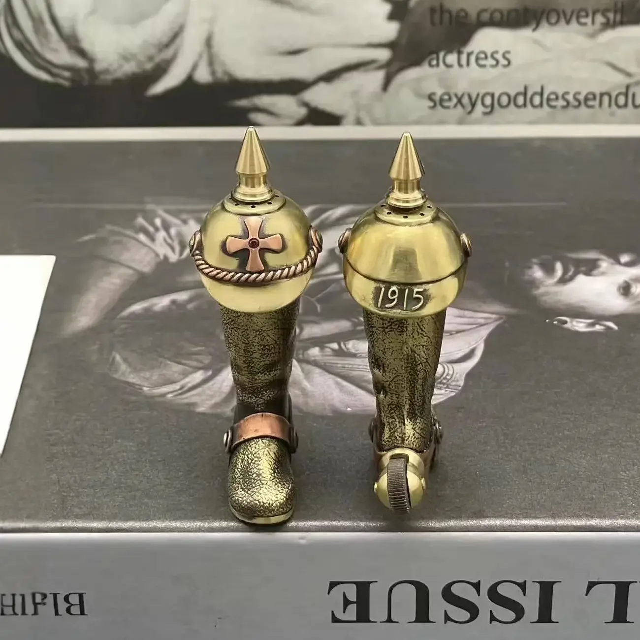 

Новая латунная керосиновая зажигалка ручной работы в стиле ретро, шлифовальный круг, креативная мужская коллекция подарков