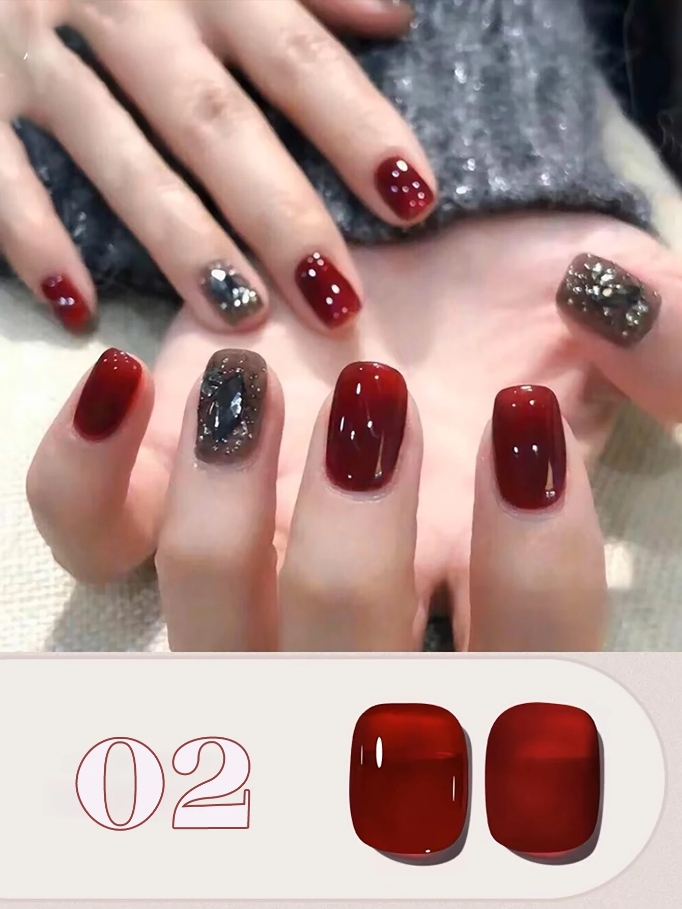 SHAKA 10ML 12-Color Dark Red G - Nail Art Burgundy recension och pris