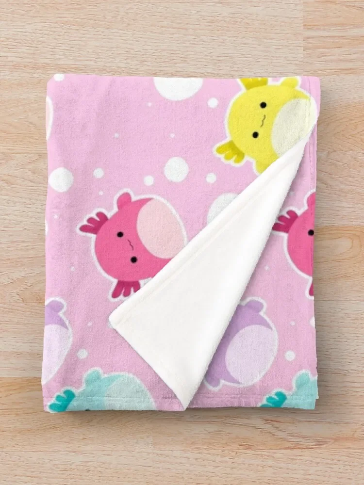 Axolotl Squish Party Squish Throw Blanket Fleece Bkanket Baby Blanket