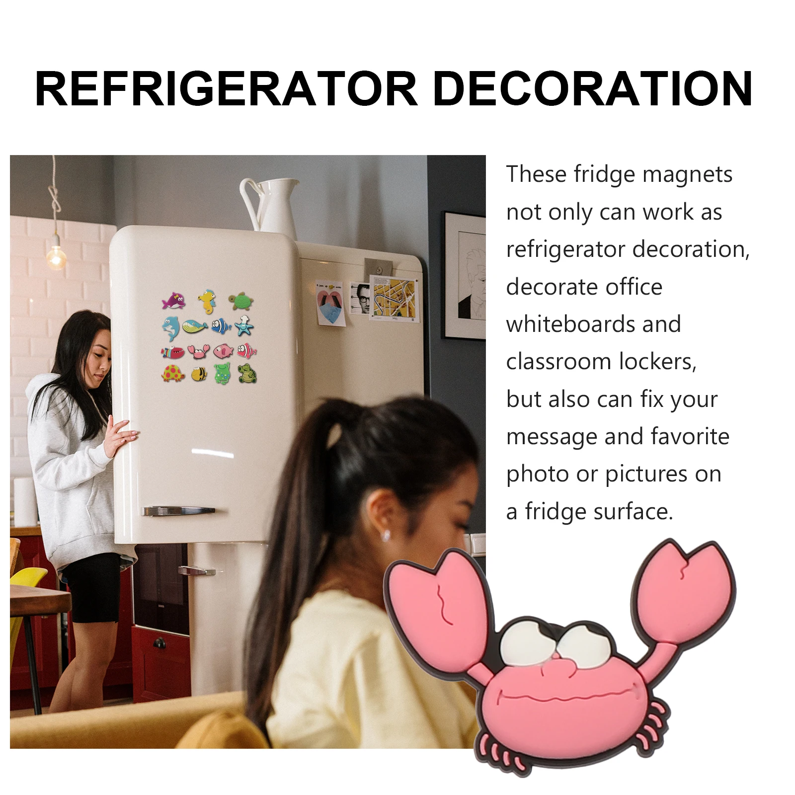 

15 Pcs Color Magnetic Sticker Decoration Whiteboard for Home Dishwasher Mini Magnets Child