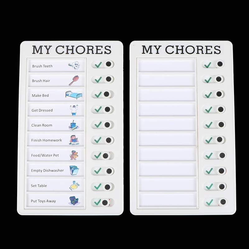 New RV Checklist Plastic Memo Board Chore Chart riutilizzabile Message Checklist comportamento giornaliero del pianificatore