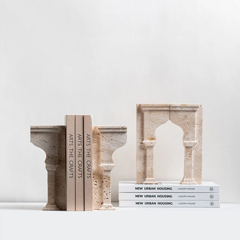 Libro De arco De Triunfo De mármol apoyado, modelo Simple y moderno para el hogar, habitación, estudio, Villa, adornos decorativos interiores De lujo, accesorios