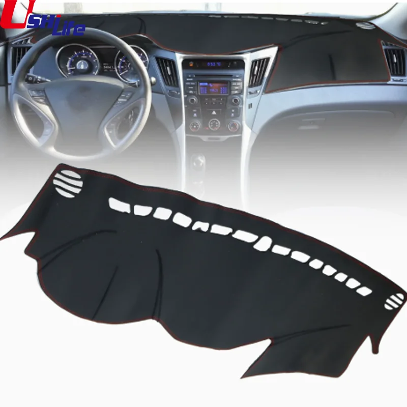 for Hyundai Sonata 2011~2014 Dashboard Accessories Car Dashboard Cover Mat Phone Holder Anti-Slip Pad Sunshade Dashmat Carpet
