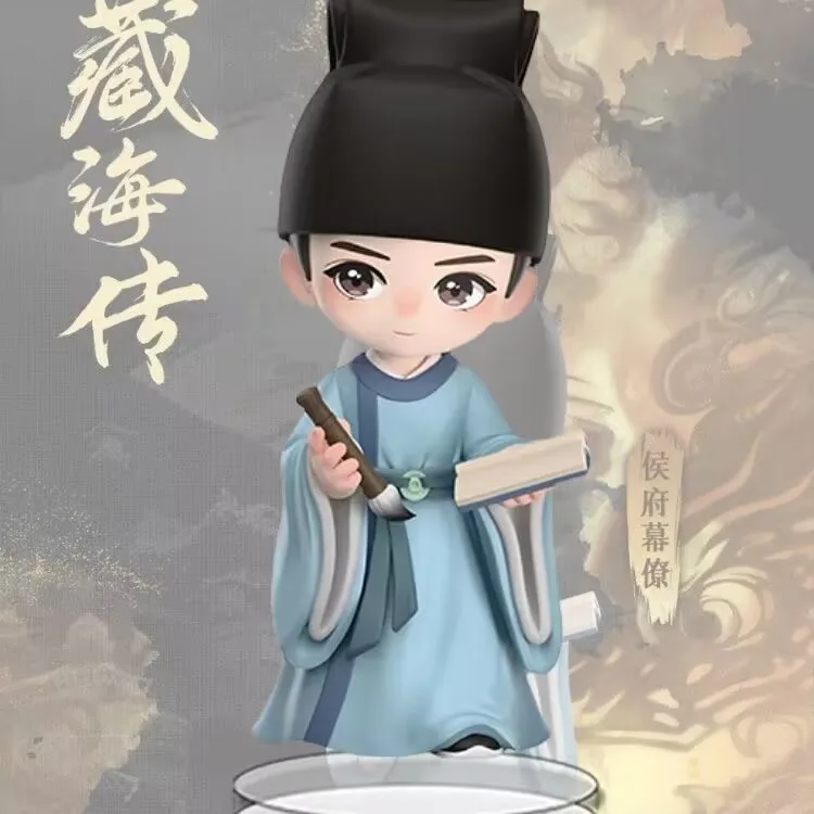 "Xiao Zhan's Zanghai Zhuan" سلسلة تزيين سطح المكتب الجديدة من الأكريليك اللطيف على طراز Q "وقت جيد في اليد"