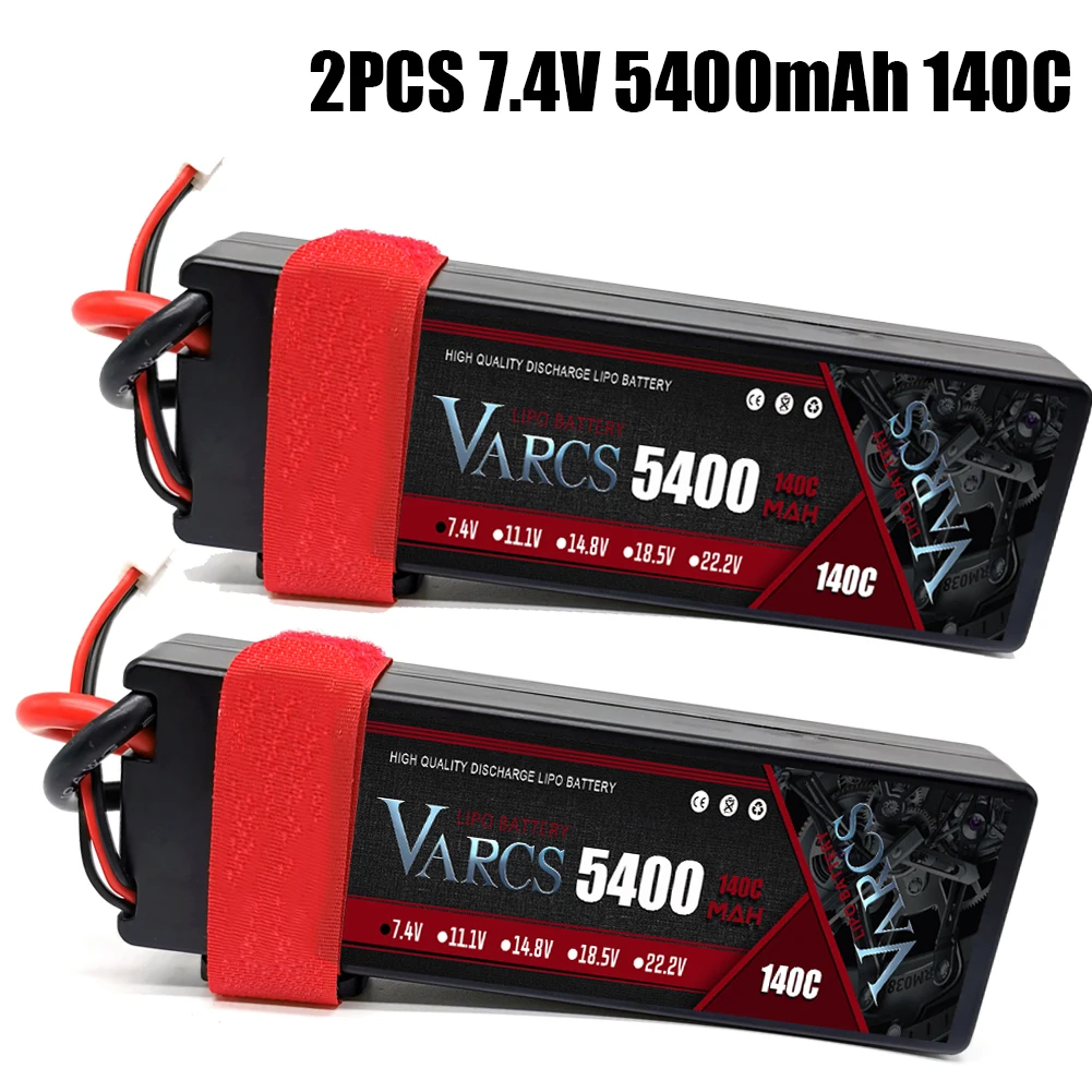 Batteria VARCS 4s Lipo 3S 2S 14.8V 11.1V 7.4V 5400mAh 140C batteria serie Racing HardCase per elicottero RC Car Boat Truck Buggy