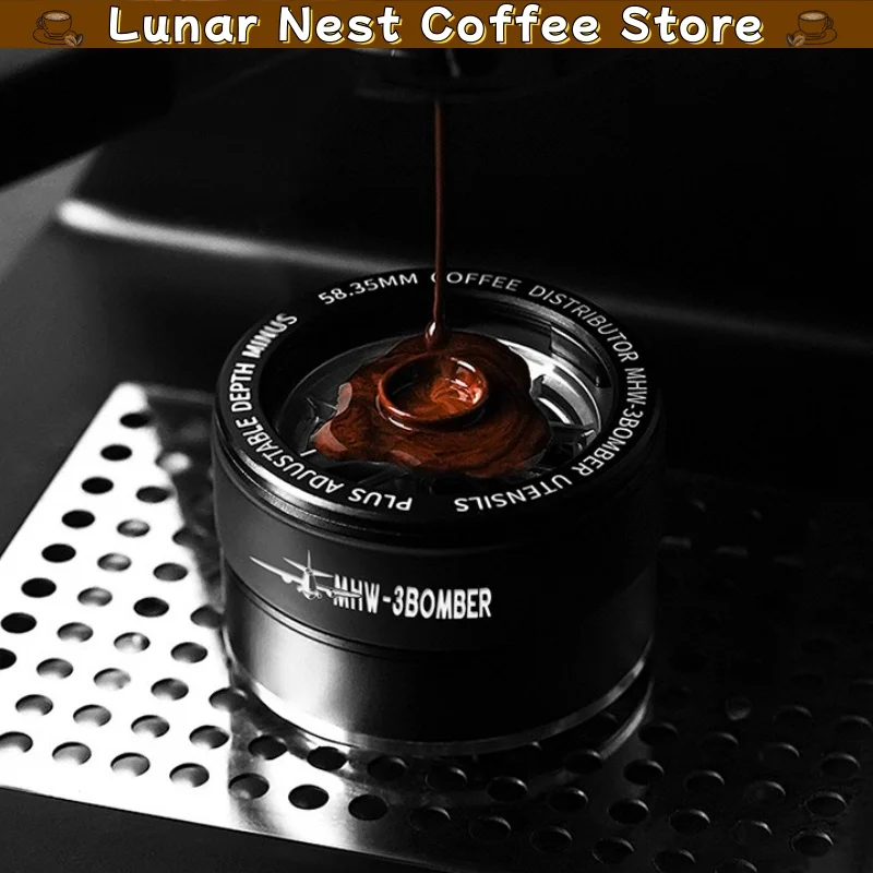 In Stock Mhw 3er Yu Series Stepless Espresso Distributor Adjustable Coffee Leveler Dosing Tool For 58mm Portafilter For Home