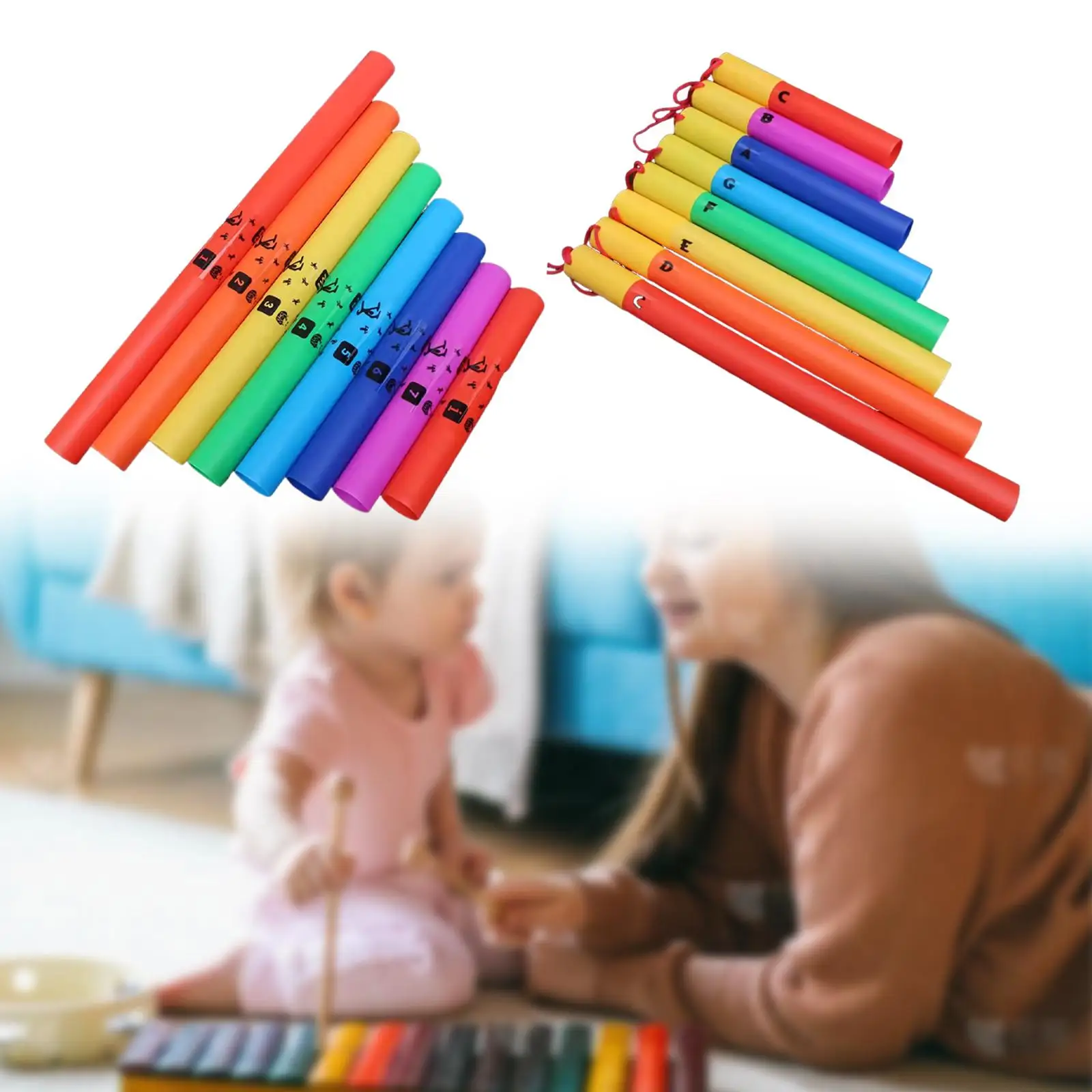 

Набор детских музыкальных трубок, 8-тональные звуковые трубки, музыкальные инструменты для выступлений в классе, раннего образования