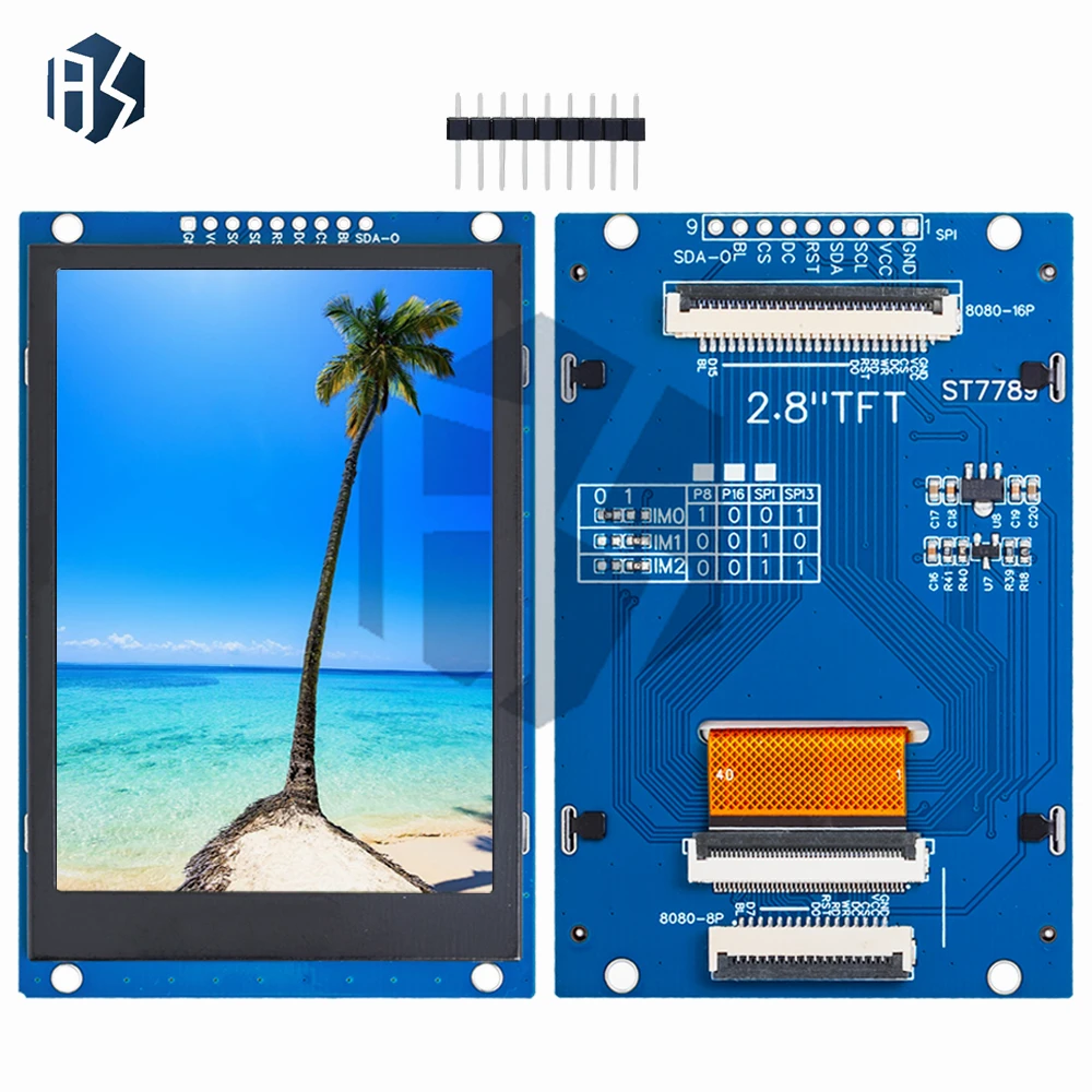 ‌ Módulo de exibição LCD TFT de 2,4”/2,8”/3,5” - Interface SPI 240x320 320x480 com ST7789V/ST7796S para arduino