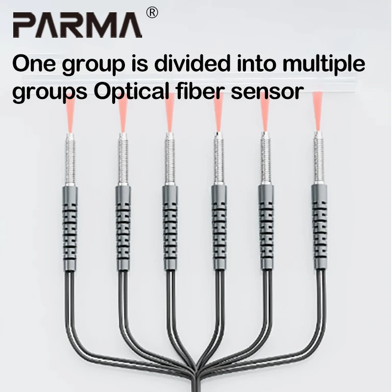 Multiple groups, multiple heads, multiple channels optical fiber sensors with 2, 4, 6 amplifiers, probe beam reflection mold pos