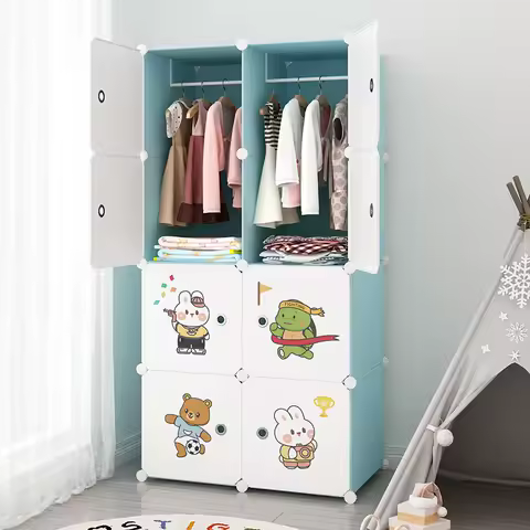 Space Saving Storage Closet Display Fabric Shelves Foldable Wardrobe Organizer Clothes Bedroom Guarda Roupa Furniture For Room