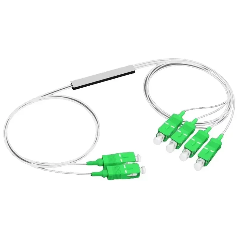 SCAPC SCUPC 2X4 2X8 2X16 2X32 Steel Tube Singlemode 0.9mm Mini Fiber Optic Optical PLC Splitter