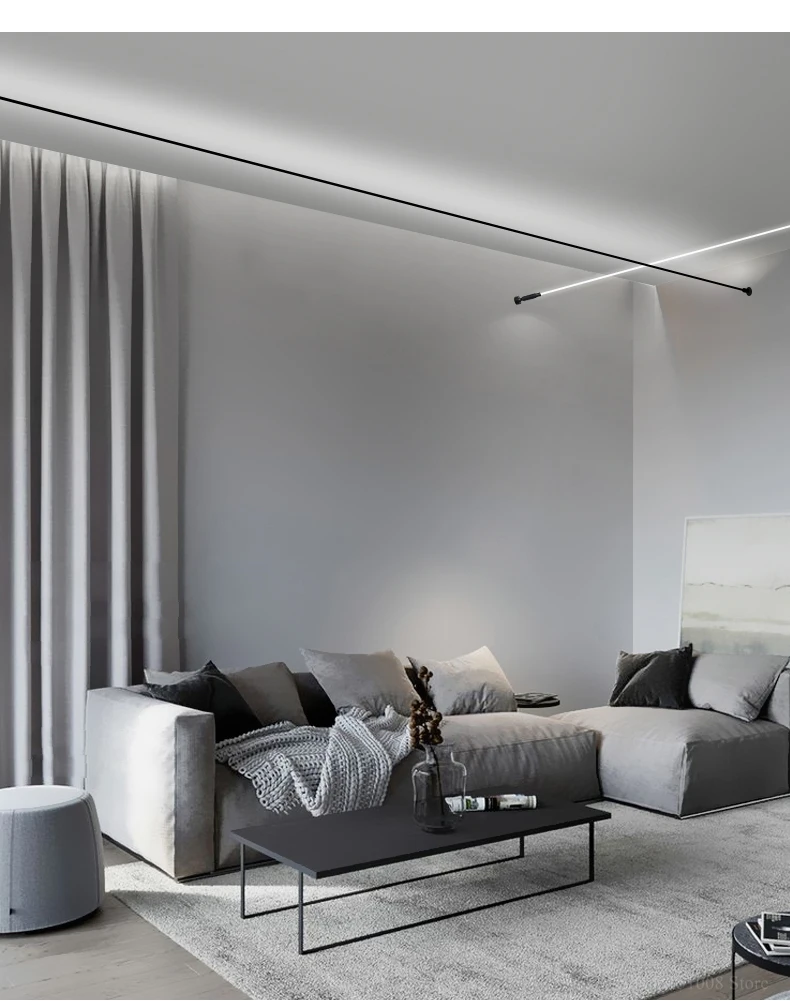 Minimalist LED Strips Lamp Skyline Corridor Ceiling Light Living Room Wall Lamp Long Line Decor Bedroom Nordic Home Lighting