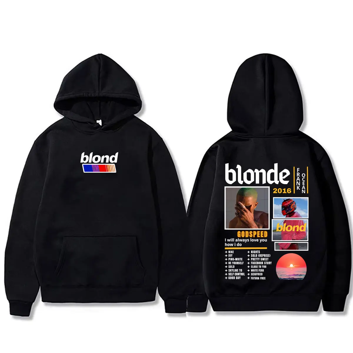

Rapper Frank Ocean Blond Album Cover Hoodie Men Women Hip Hop Fashion Pop Music Streetwear Male Casual Vintage Pullover Hoodies