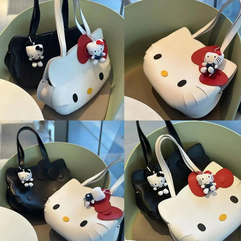 Kawaii Sanrio Hello Kitty Handbag Bag Cartoon Cute Shoulder Cartoon Cute Girl Bowknot Kitty Handbag Gym Crossbody Travel Bag