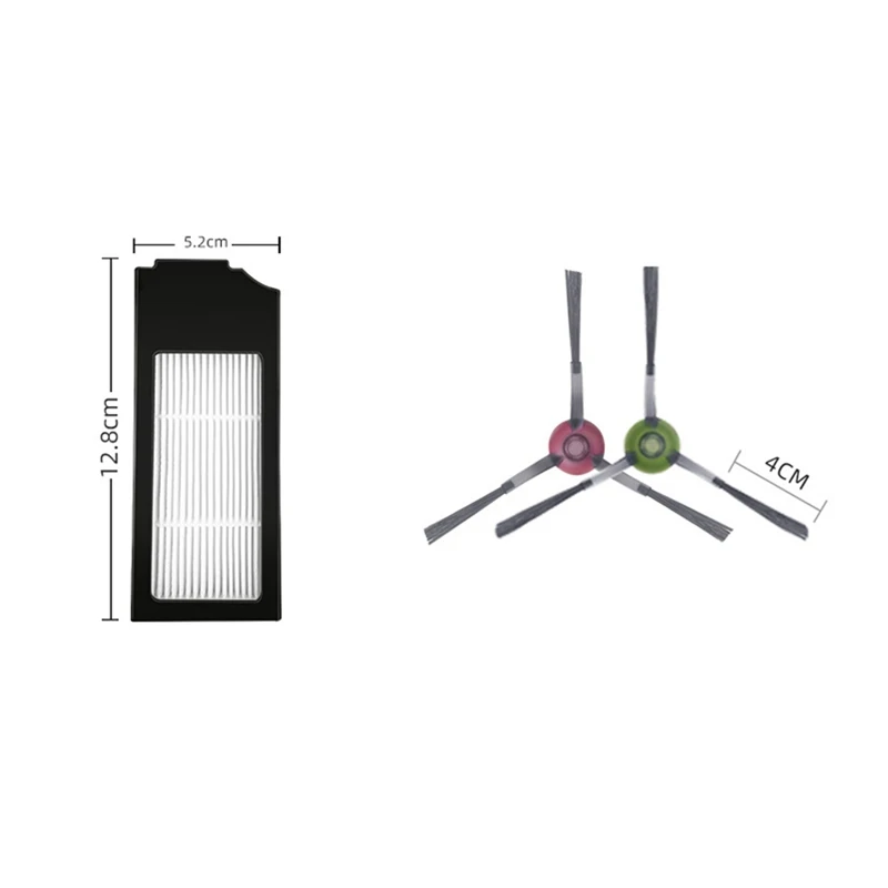 فلتر Hepa وفرشاة جانبية لمكنسة كهربائية روبوت وقطع غيار وإكسسوارات وقطع غيار لمكنسة كهربائية صديقة للبيئة ديبوت x1 توربو x1