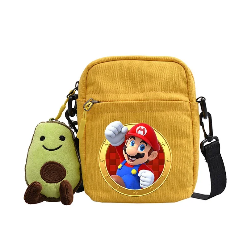 Super Mario Canvas Cartoon małe kwadratowe torby torba na jedno ramię Crossbody nowe codzienne podróże Pop Schoolboy uczennice płócienne pakiety