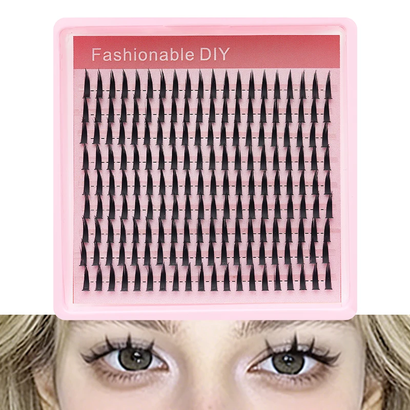 DINGSEN 9 Reihen DIY Einzelne Cluster-Wimpern Natürliche Wimpern Make-up-Tools Manga Cluster-Wimpern Mega Spiky Wimpernverlängerung – Detail 9