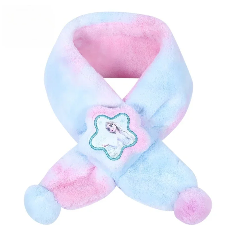 وشاح ديزني للأطفال بياقة عطلة شتوية النسخة الكورية من القطيفة الدافئة المقاومة للرياح للفتيات الصغيرات وغطاء حماية للرقبة