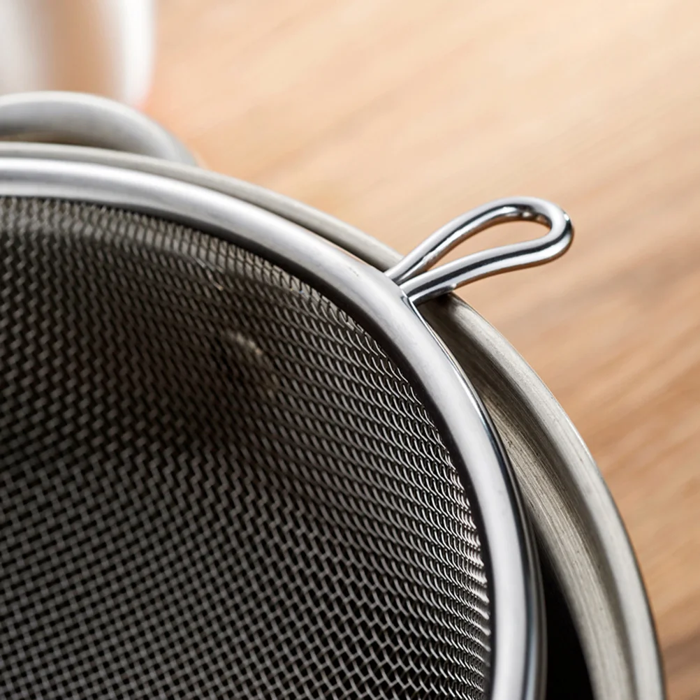 

Stainless Steel Food Serving Strainer Scoop Long Handle Slotted Ladle Colander 8 Inch for Noodles Dumplings Heat Resistant