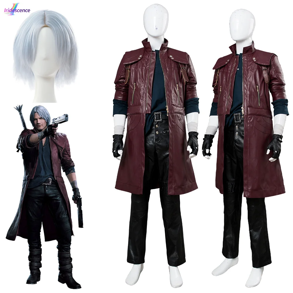 

Костюм для косплея DMC 5 Dante, полный комплект для мужчин, взрослых и мальчиков, аниме, игровой плащ, брюки, перчатки, маскировочный наряд, Хэллоуин, карнавал