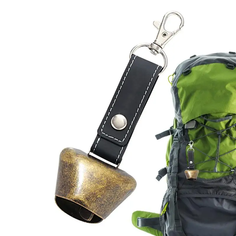 Sinos de urso para caminhantes, Equipamento de segurança de escalada Fivela de couro PU, Camping Segurança Caminhada Bell, Produtos de proteção contra ursos