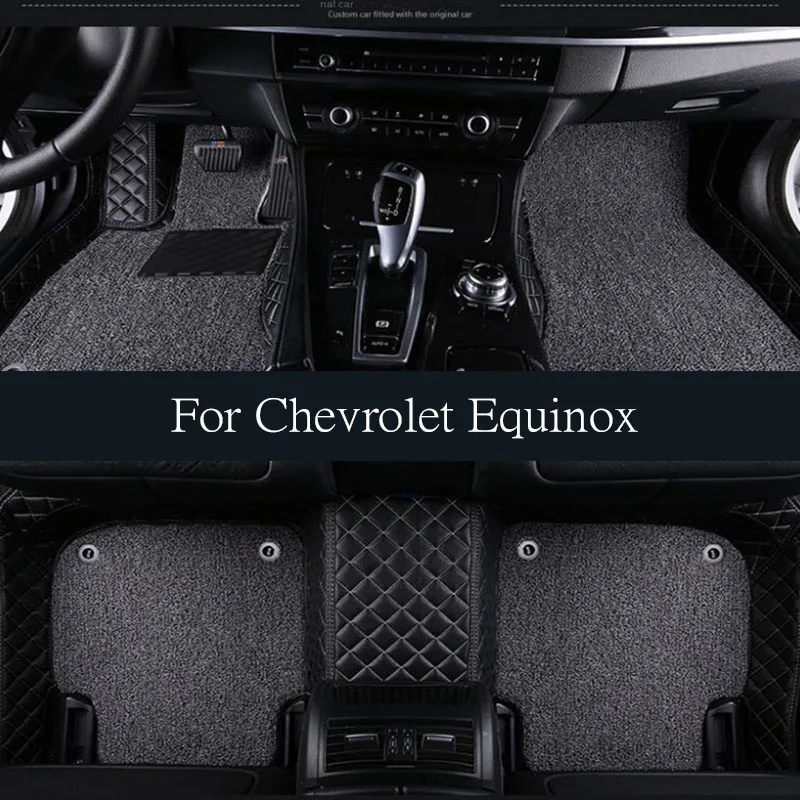 Car Floor Mats For Chevrolet Equinox 2017 2018 2019 2020 2021 2022 Custom Auto Foot Pads Carpet Cover Interior Accessories