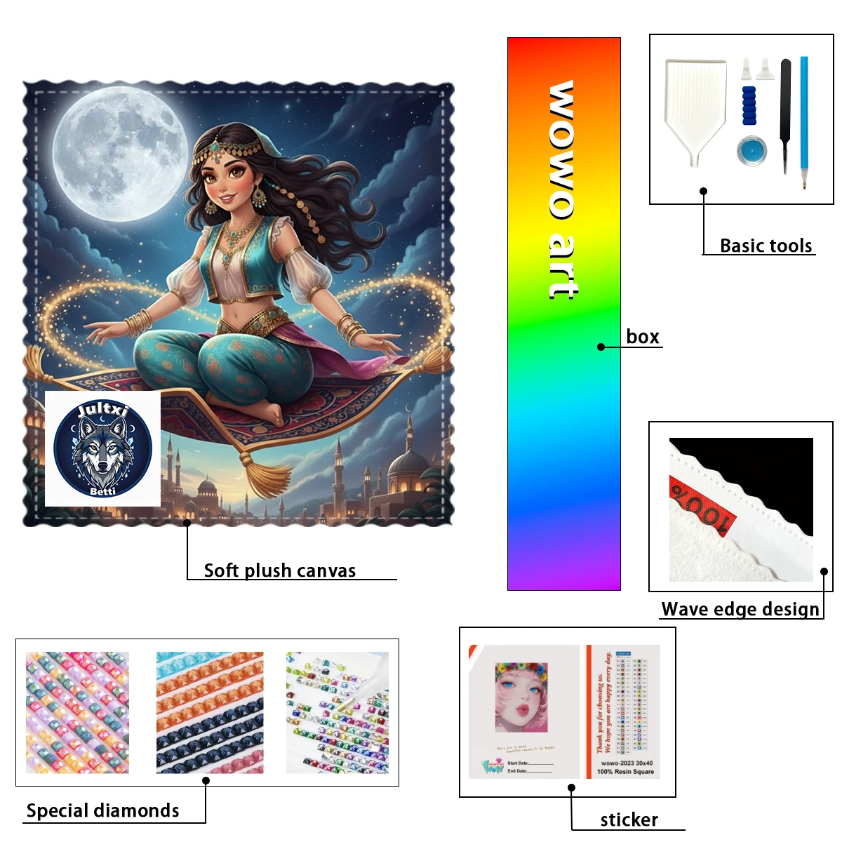 

【Betti_ Diamond Art】Floating girl Crystal AB Rhinestone FD Rhinestone Perfect Resin Diamond