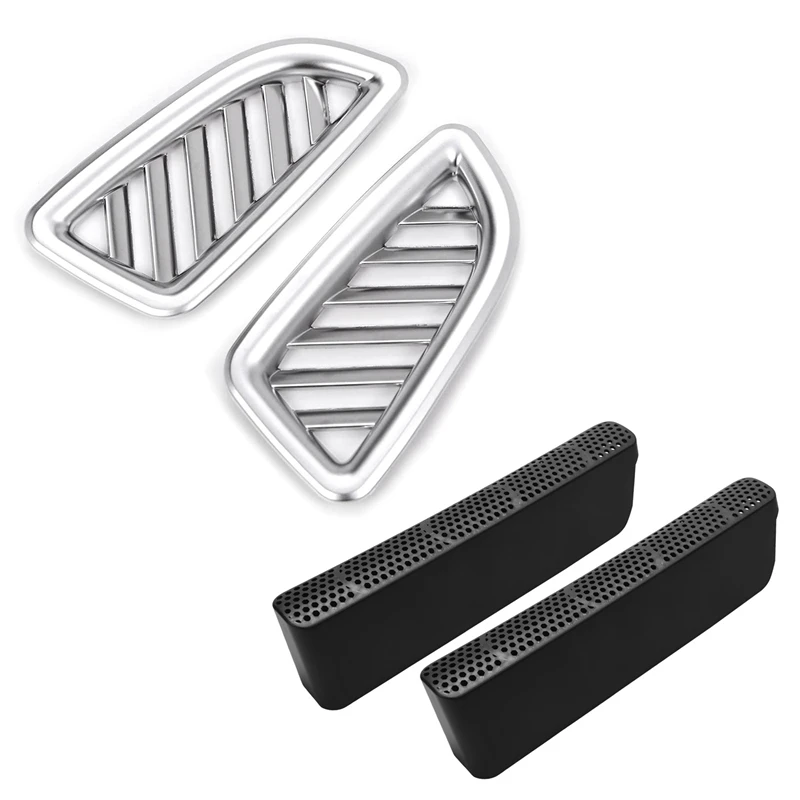 4 Pcs Car Accessories: 2 Pcs Car Air Condition Vent Outlet Cover & 2 Pcs Dashboard Air Conditioning Outlet Vent Cover