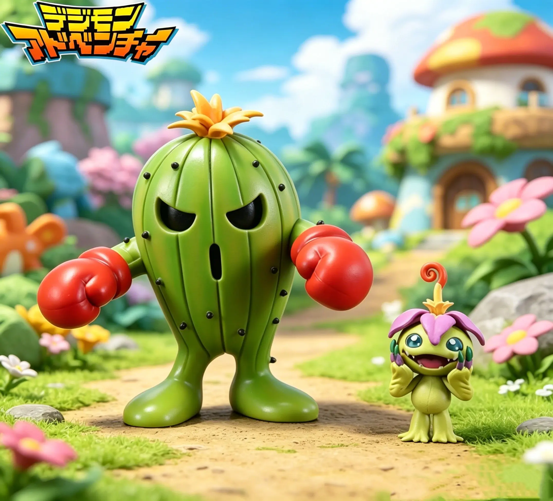 11cm Anime Digimon Adventure Figure Palmon Evolution Togemon Action Figures Pvc Statue Collection Model Toys Gifts