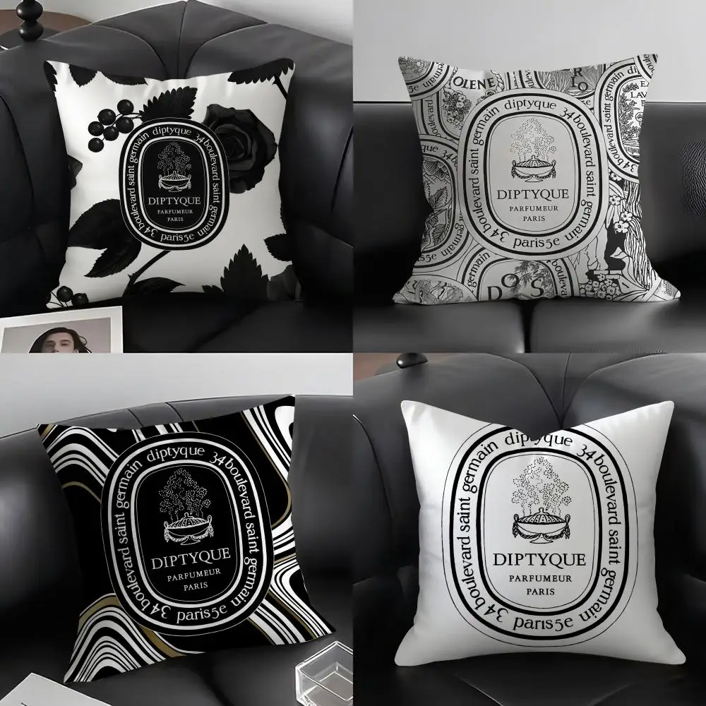 Luxury D-Diptyques Cushion Cover Pillowcase Ultra Soft Skin Friendly Fabric Cloud Like Comfort & Concealed Zipper