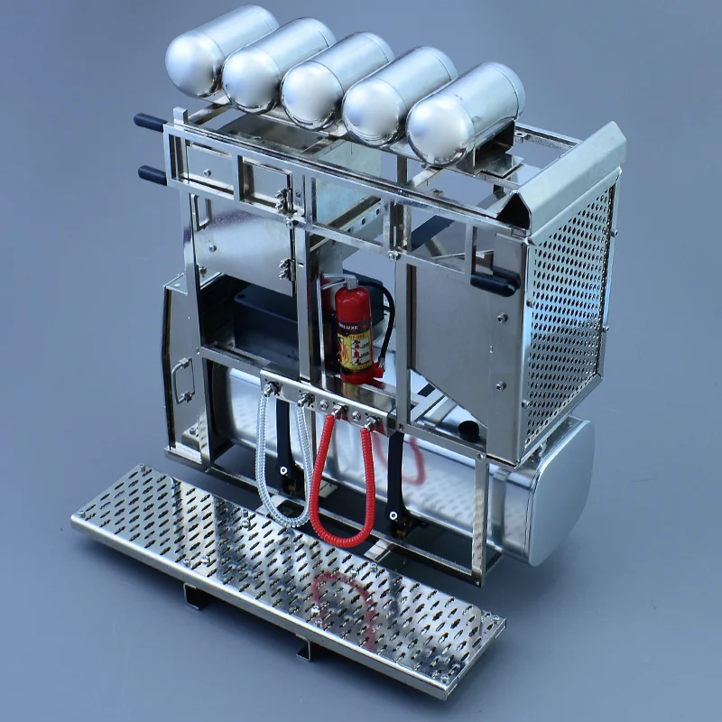 RC Truck Metal Simulation Equipment Rack tank Gas Tank Toolbox for 1/14 Tamiya SCANIA 770S VOLVO BENZ Arocs MAN TGX Car