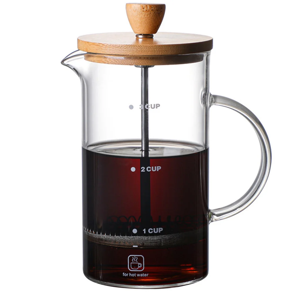 

Creative Coffee Glass Press Kettle Professional Home Use Fine Workmanship Not Easy Wear Tear Convenient Clean Wash