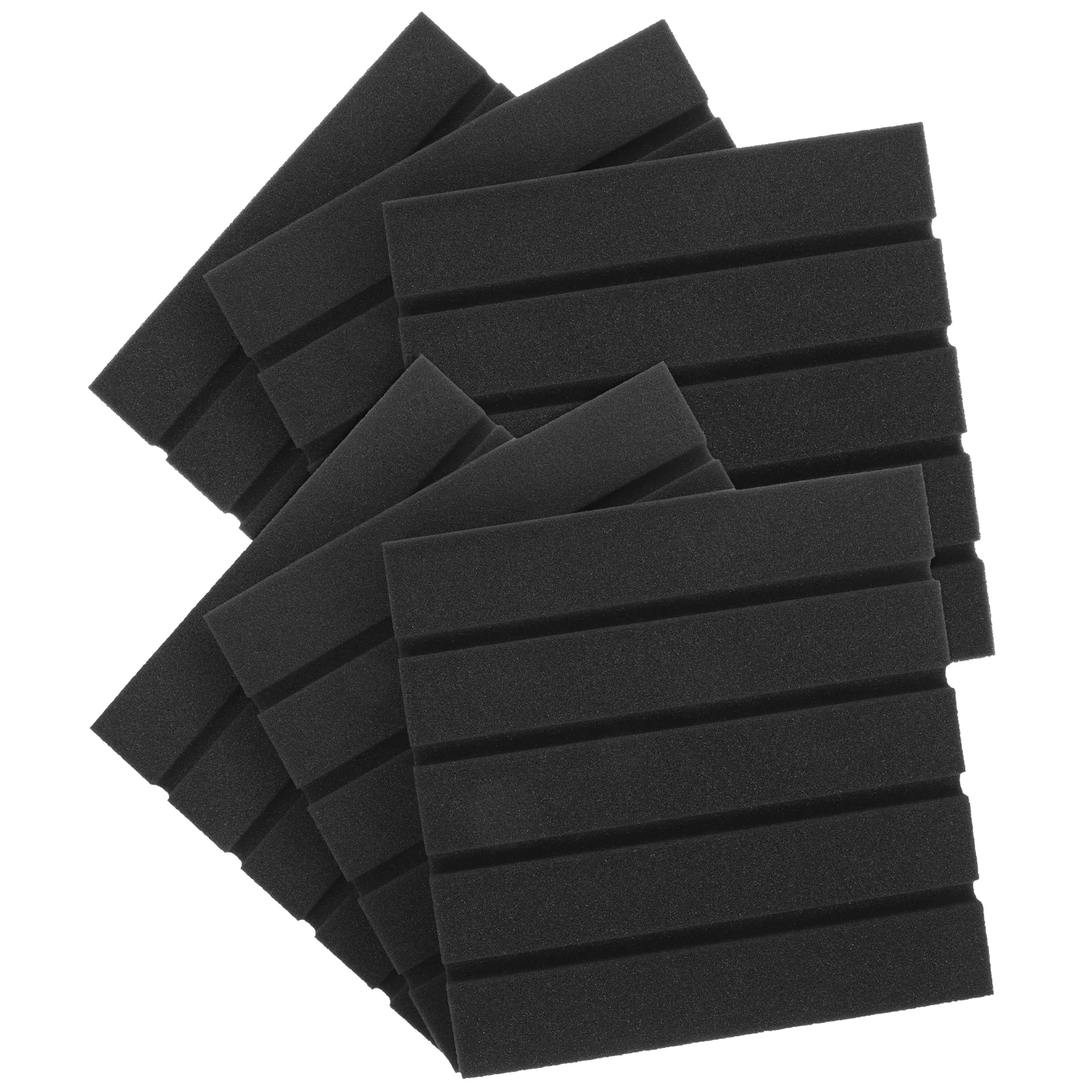 

6pcs 25x25x2cm High Density Black Soundproof Panels for Music Room Recording Studio Acoustic Foam Ceiling Insulation Noise