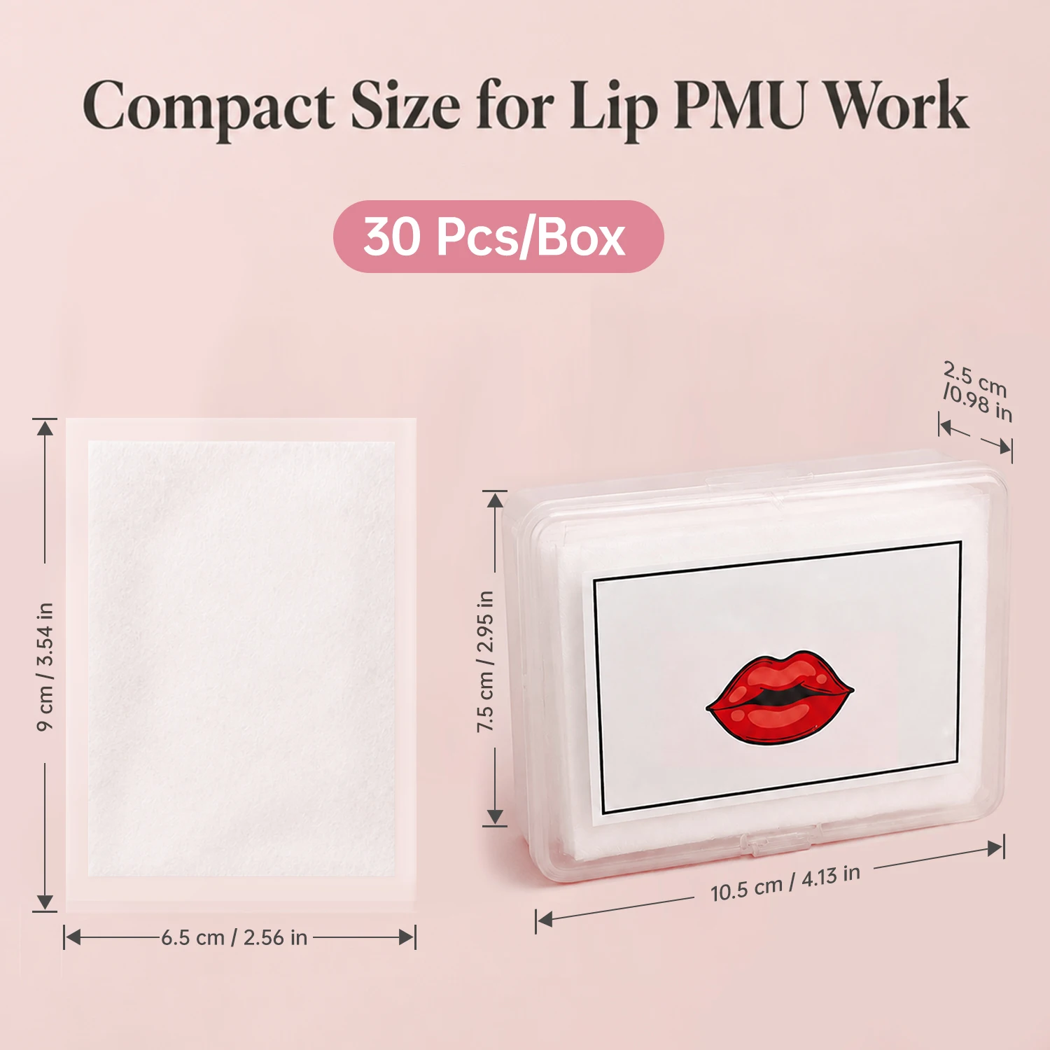 Disposable Lip Barrier Pads 30Pcs Waterproof Isolation Cushion Soft Fiber Cotton For Lip Blush Permanent Makeup PMU Artist Salon