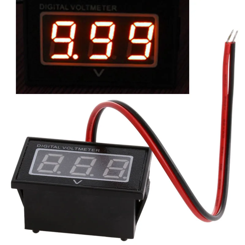 

New Waterproof Battery Meter Auto Car Gauge Digital Voltmeter LED Red/Green/Blue Dropship