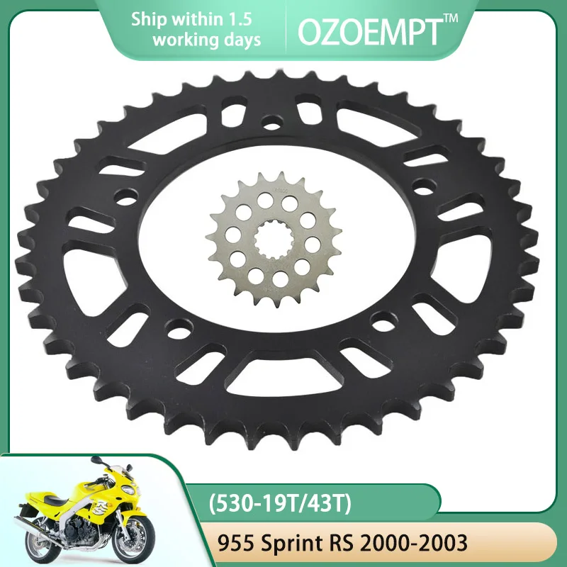 

OZOEMPT（530-19T/43T）Motorcycle Front And Rear Sprockets For phTrium 955 Sprint RS 2000-2003 2001 2002