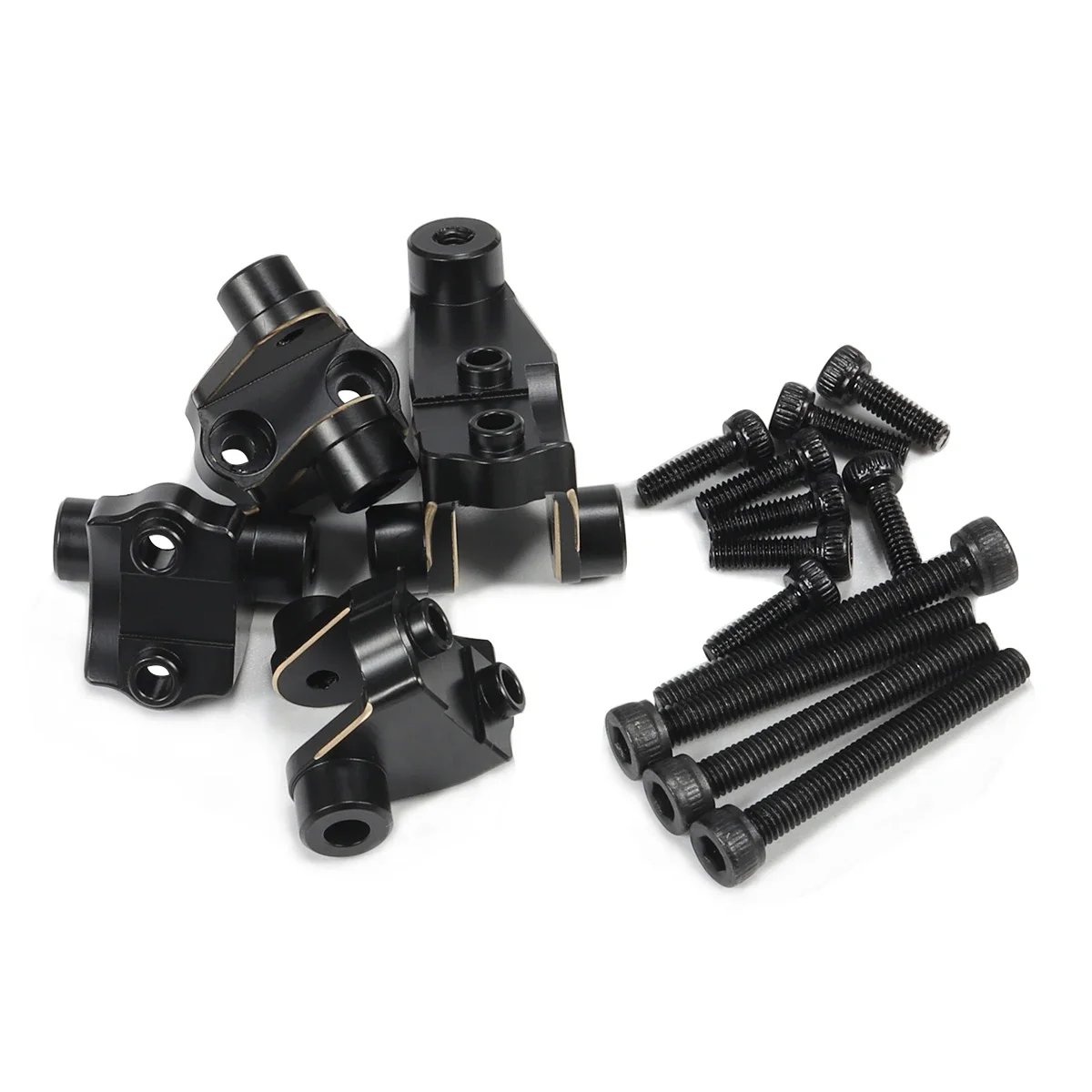 Black Brass Suspension Links Axle Mount Set 37g for 1/10 RC Crawler Car TRX4 Bronco Defender K5 8227 Upgrade Parts