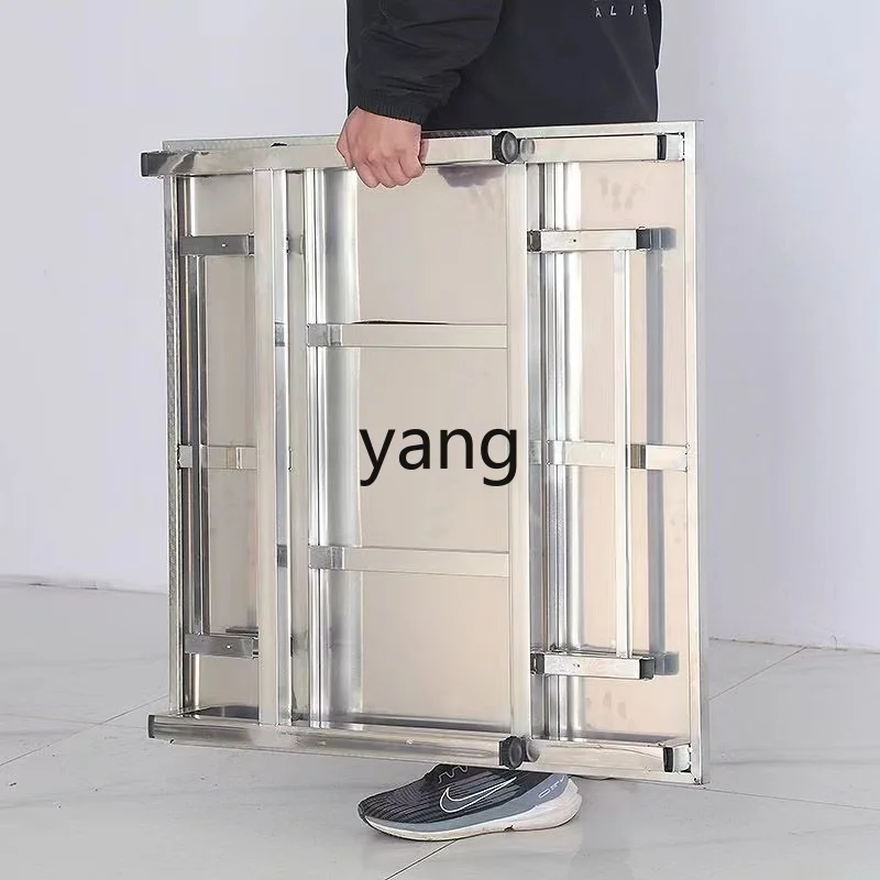 

LH stainless steel folding table outdoor night market stall low portable small square table household