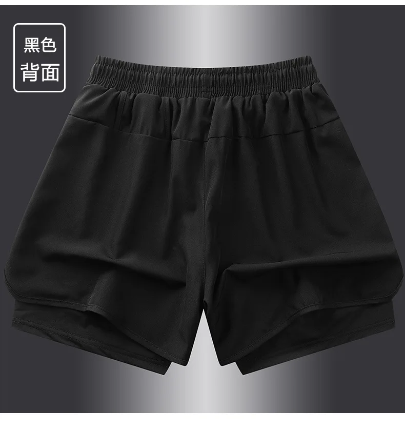 2024 Summer Anti Glare Double Layered Sports Couple Shorts Running Live Men's Trendy